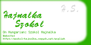 hajnalka szokol business card